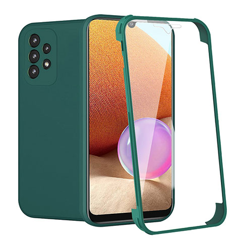 Funda Silicona Carcasa Ultrafina Goma Frontal y Trasera 360 Grados para Samsung Galaxy A32 4G Verde