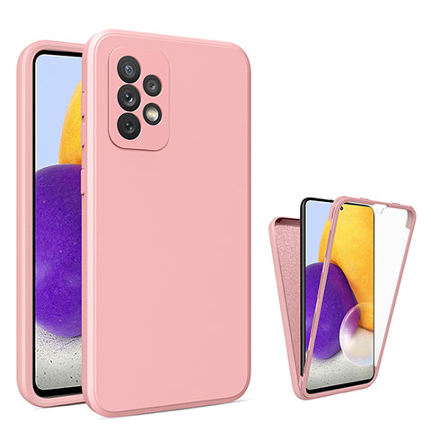 Funda Silicona Carcasa Ultrafina Goma Frontal y Trasera 360 Grados para Samsung Galaxy A72 5G Rosa