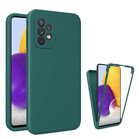 Funda Silicona Carcasa Ultrafina Goma Frontal y Trasera 360 Grados para Samsung Galaxy A72 5G Verde