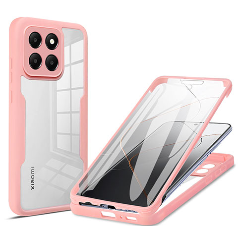 Funda Silicona Carcasa Ultrafina Goma Frontal y Trasera 360 Grados para Xiaomi Mi 14 5G Rosa