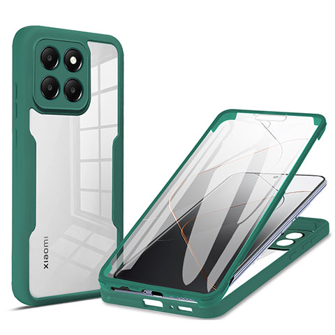 Funda Silicona Carcasa Ultrafina Goma Frontal y Trasera 360 Grados para Xiaomi Mi 14 Pro 5G Verde