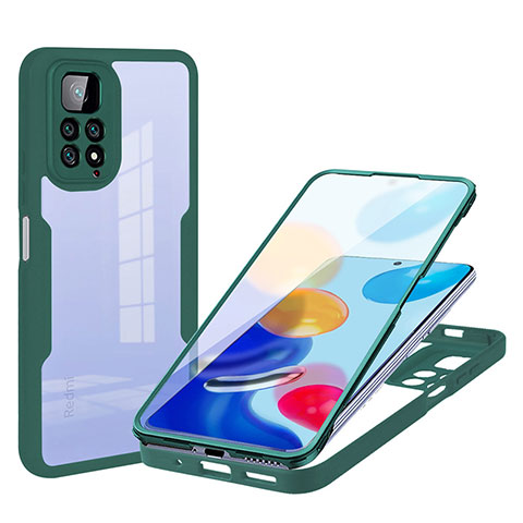 Funda Silicona Carcasa Ultrafina Goma Frontal y Trasera 360 Grados para Xiaomi Redmi Note 11S 4G Verde