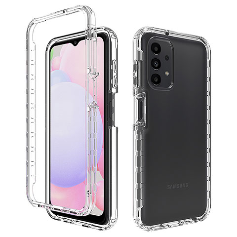 Funda Silicona Carcasa Ultrafina Transparente Goma Frontal y Trasera 360 Grados Gradiente JX1 para Samsung Galaxy A13 4G Claro