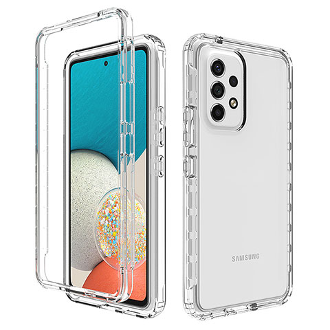 Funda Silicona Carcasa Ultrafina Transparente Goma Frontal y Trasera 360 Grados Gradiente JX1 para Samsung Galaxy A53 5G Claro