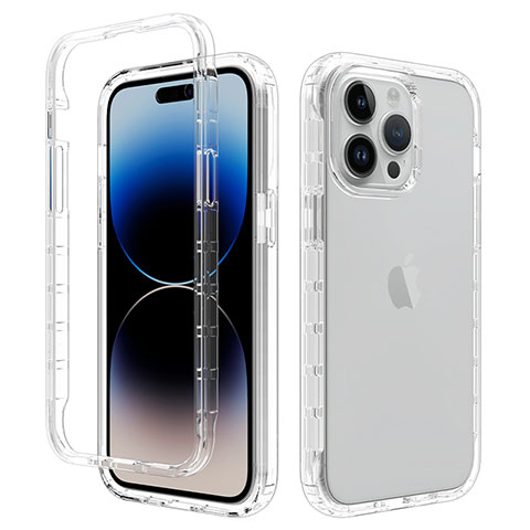 Funda Silicona Carcasa Ultrafina Transparente Goma Frontal y Trasera 360 Grados Gradiente para Apple iPhone 13 Pro Claro