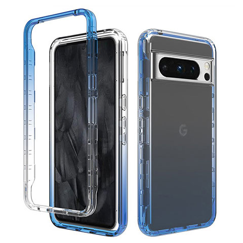 Carcasa Bumper Funda Silicona Transparente J01S para Google Pixel 8 Pro 5G  Azul Cielo