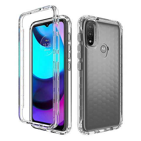 Funda Silicona Carcasa Ultrafina Transparente Goma Frontal y Trasera 360 Grados Gradiente para Motorola Moto E40 Claro