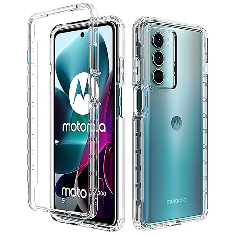 Funda Silicona Carcasa Ultrafina Transparente Goma Frontal y Trasera 360 Grados Gradiente para Motorola Moto Edge S30 5G Claro