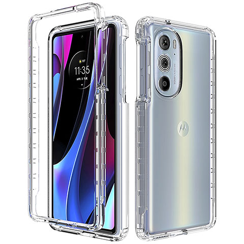 Funda Silicona Carcasa Ultrafina Transparente Goma Frontal y Trasera 360 Grados Gradiente para Motorola Moto Edge X30 5G Claro