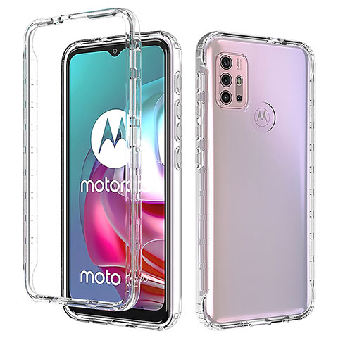 Funda Silicona Carcasa Ultrafina Transparente Goma Frontal y Trasera 360 Grados Gradiente para Motorola Moto G10 Power Claro