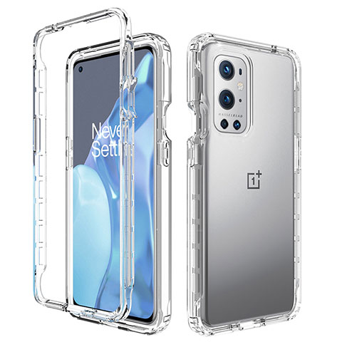 Funda Silicona Carcasa Ultrafina Transparente Goma Frontal y Trasera 360 Grados Gradiente para OnePlus 9 Pro 5G Claro