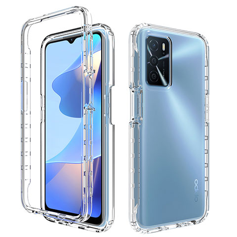 Funda Silicona Carcasa Ultrafina Transparente Goma Frontal y Trasera 360 Grados Gradiente para Oppo A16s Claro