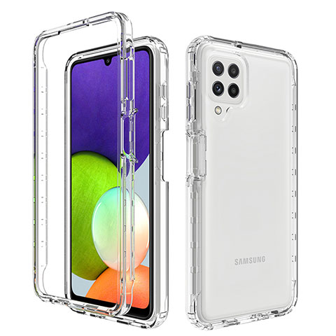 Funda Silicona Carcasa Ultrafina Transparente Goma Frontal y Trasera 360 Grados Gradiente para Samsung Galaxy A22 4G Claro