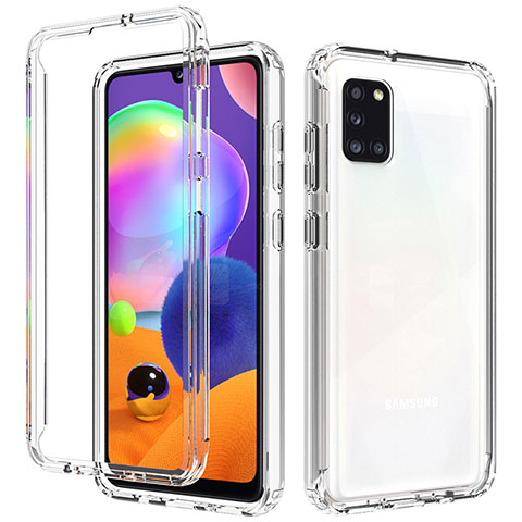 Funda Silicona Carcasa Ultrafina Transparente Goma Frontal y Trasera 360 Grados Gradiente para Samsung Galaxy A31 Claro