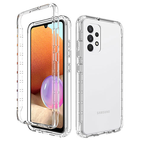Funda Silicona Carcasa Ultrafina Transparente Goma Frontal y Trasera 360 Grados Gradiente para Samsung Galaxy A32 4G Claro