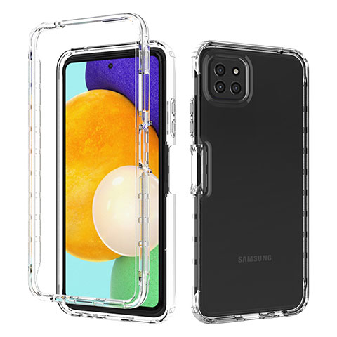 Funda Silicona Carcasa Ultrafina Transparente Goma Frontal y Trasera 360 Grados Gradiente para Samsung Galaxy F42 5G Claro