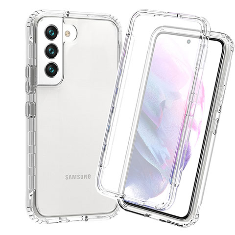 Funda Silicona Carcasa Ultrafina Transparente Goma Frontal y Trasera 360 Grados Gradiente para Samsung Galaxy S21 5G Claro