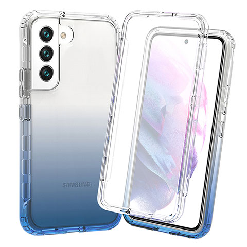 Funda Silicona Carcasa Ultrafina Transparente Goma Frontal y Trasera 360 Grados Gradiente para Samsung Galaxy S23 Plus 5G Azul