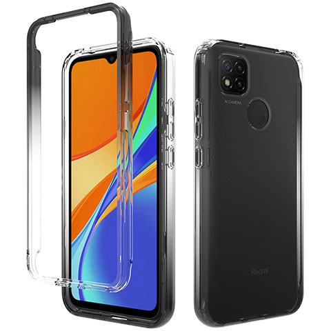 Funda Silicona Carcasa Ultrafina Transparente Goma Frontal y Trasera 360 Grados Gradiente para Xiaomi POCO C3 Azul