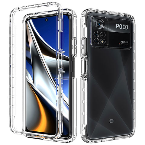 Funda Silicona Carcasa Ultrafina Transparente Goma Frontal y Trasera 360 Grados Gradiente para Xiaomi Poco X4 Pro 5G Claro