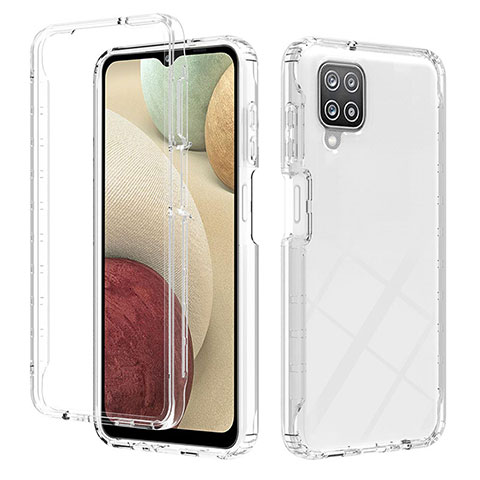 Funda Silicona Carcasa Ultrafina Transparente Goma Frontal y Trasera 360 Grados Gradiente YB2 para Samsung Galaxy A12 5G Claro