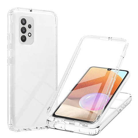 Funda Silicona Carcasa Ultrafina Transparente Goma Frontal y Trasera 360 Grados Gradiente ZJ1 para Samsung Galaxy A32 5G Claro