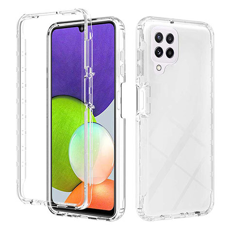 Funda Silicona Carcasa Ultrafina Transparente Goma Frontal y Trasera 360 Grados Gradiente ZJ2 para Samsung Galaxy A22 4G Claro