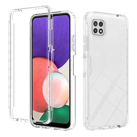 Funda Silicona Carcasa Ultrafina Transparente Goma Frontal y Trasera 360 Grados Gradiente ZJ2 para Samsung Galaxy A22 5G Claro