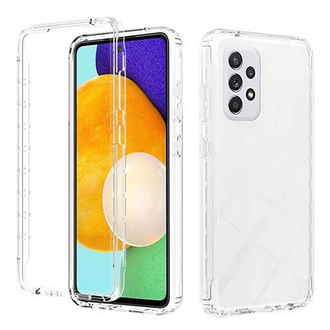 Funda Silicona Carcasa Ultrafina Transparente Goma Frontal y Trasera 360 Grados Gradiente ZJ2 para Samsung Galaxy A52 4G Claro