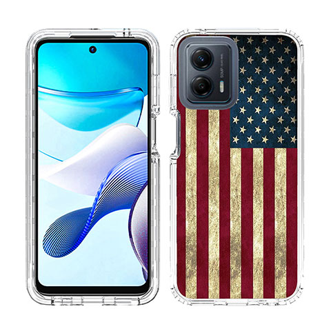 Funda Silicona Carcasa Ultrafina Transparente Goma Frontal y Trasera 360 Grados JX1 para Motorola Moto G 5G (2023) Multicolor