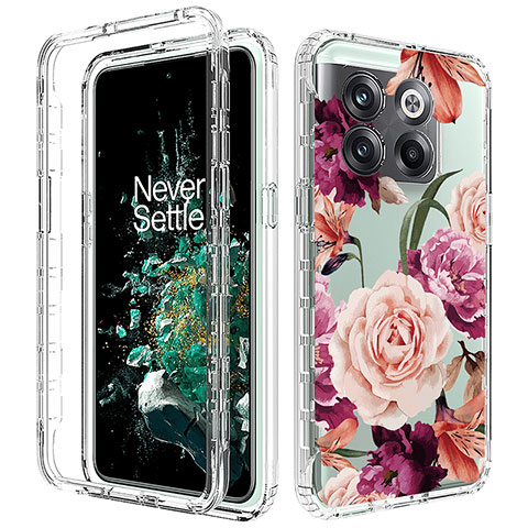 Funda Silicona Carcasa Ultrafina Transparente Goma Frontal y Trasera 360 Grados JX1 para OnePlus Ace Pro 5G Purpura Claro