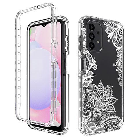 Funda Silicona Carcasa Ultrafina Transparente Goma Frontal y Trasera 360 Grados JX1 para Samsung Galaxy A13 4G Blanco