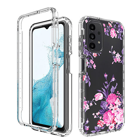 Funda Silicona Carcasa Ultrafina Transparente Goma Frontal y Trasera 360 Grados JX1 para Samsung Galaxy A23 4G Rosa