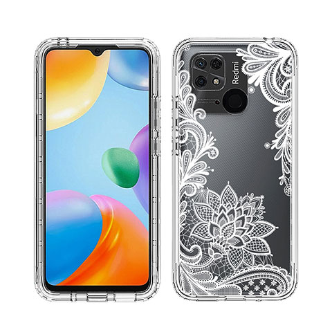 Funda Silicona Carcasa Ultrafina Transparente Goma Frontal y Trasera 360 Grados JX1 para Xiaomi Redmi 10 India Blanco