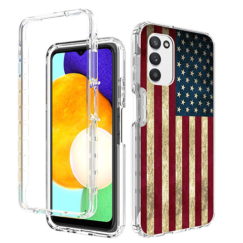 Funda Silicona Carcasa Ultrafina Transparente Goma Frontal y Trasera 360 Grados JX3 para Samsung Galaxy A03s Multicolor