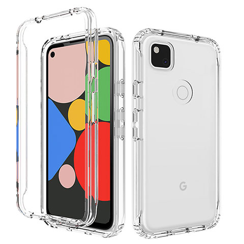 Funda Silicona Carcasa Ultrafina Transparente Goma Frontal y Trasera 360 Grados para Google Pixel 4a Claro