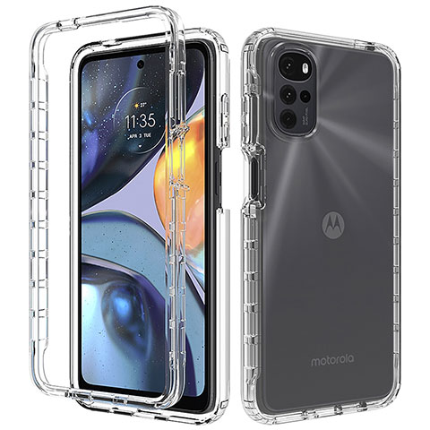 Funda Silicona Carcasa Ultrafina Transparente Goma Frontal y Trasera 360 Grados para Motorola Moto G22 Claro