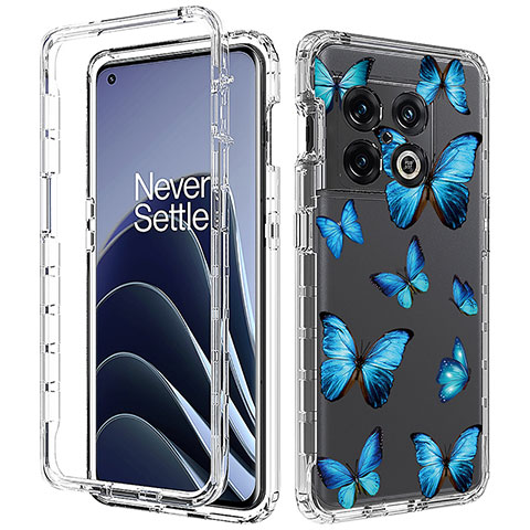 Funda Silicona Carcasa Ultrafina Transparente Goma Frontal y Trasera 360 Grados para OnePlus 10 Pro 5G Azul