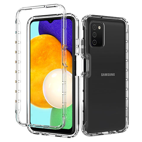 Funda Silicona Carcasa Ultrafina Transparente Goma Frontal y Trasera 360 Grados para Samsung Galaxy A02s Claro