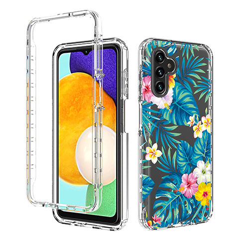 Funda Silicona Carcasa Ultrafina Transparente Goma Frontal y Trasera 360 Grados para Samsung Galaxy A04s Azul Cielo