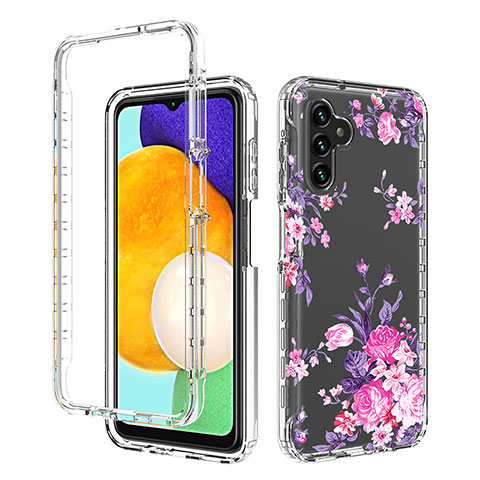 Funda Silicona Carcasa Ultrafina Transparente Goma Frontal y Trasera 360 Grados para Samsung Galaxy A04s Rosa