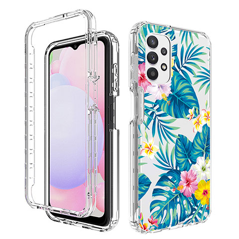 Funda Silicona Carcasa Ultrafina Transparente Goma Frontal y Trasera 360 Grados para Samsung Galaxy A13 4G Azul Cielo