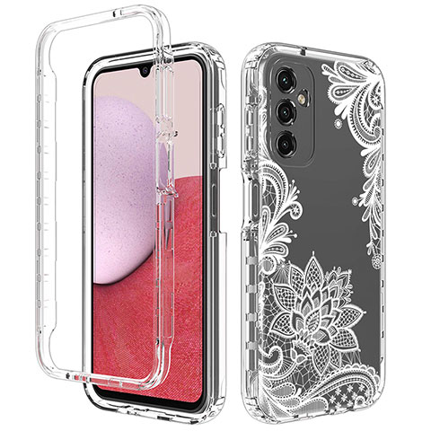 Funda Silicona Carcasa Ultrafina Transparente Goma Frontal y Trasera 360 Grados para Samsung Galaxy A14 5G Blanco