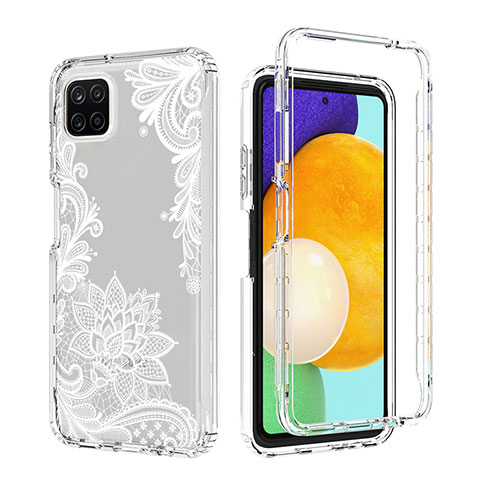 Funda Silicona Carcasa Ultrafina Transparente Goma Frontal y Trasera 360 Grados para Samsung Galaxy A22 5G Blanco