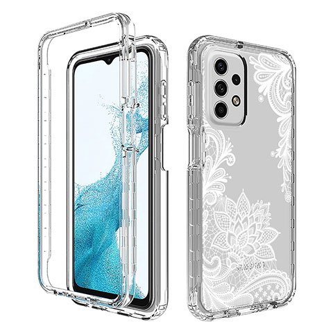 Funda Silicona Carcasa Ultrafina Transparente Goma Frontal y Trasera 360 Grados para Samsung Galaxy A23 4G Blanco