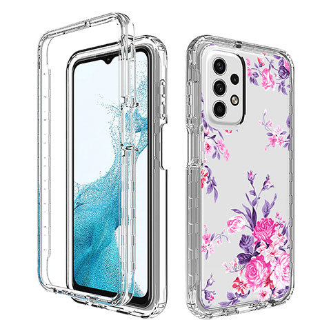 Funda Silicona Carcasa Ultrafina Transparente Goma Frontal y Trasera 360 Grados para Samsung Galaxy A23 4G Rosa