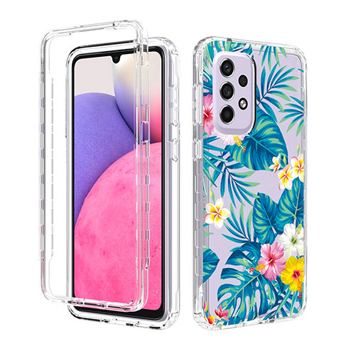 Funda Silicona Carcasa Ultrafina Transparente Goma Frontal y Trasera 360 Grados para Samsung Galaxy A33 5G Azul Cielo