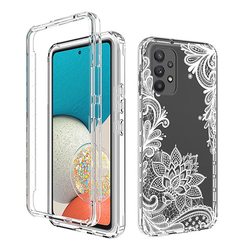 Funda Silicona Carcasa Ultrafina Transparente Goma Frontal y Trasera 360 Grados para Samsung Galaxy A53 5G Blanco