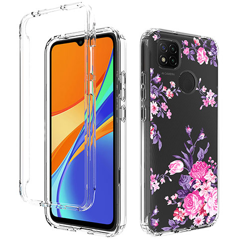 Funda Silicona Carcasa Ultrafina Transparente Goma Frontal y Trasera 360 Grados para Xiaomi POCO C3 Rosa