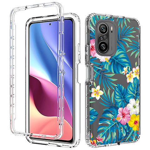 Funda Silicona Carcasa Ultrafina Transparente Goma Frontal y Trasera 360 Grados para Xiaomi Poco F3 5G Azul Cielo